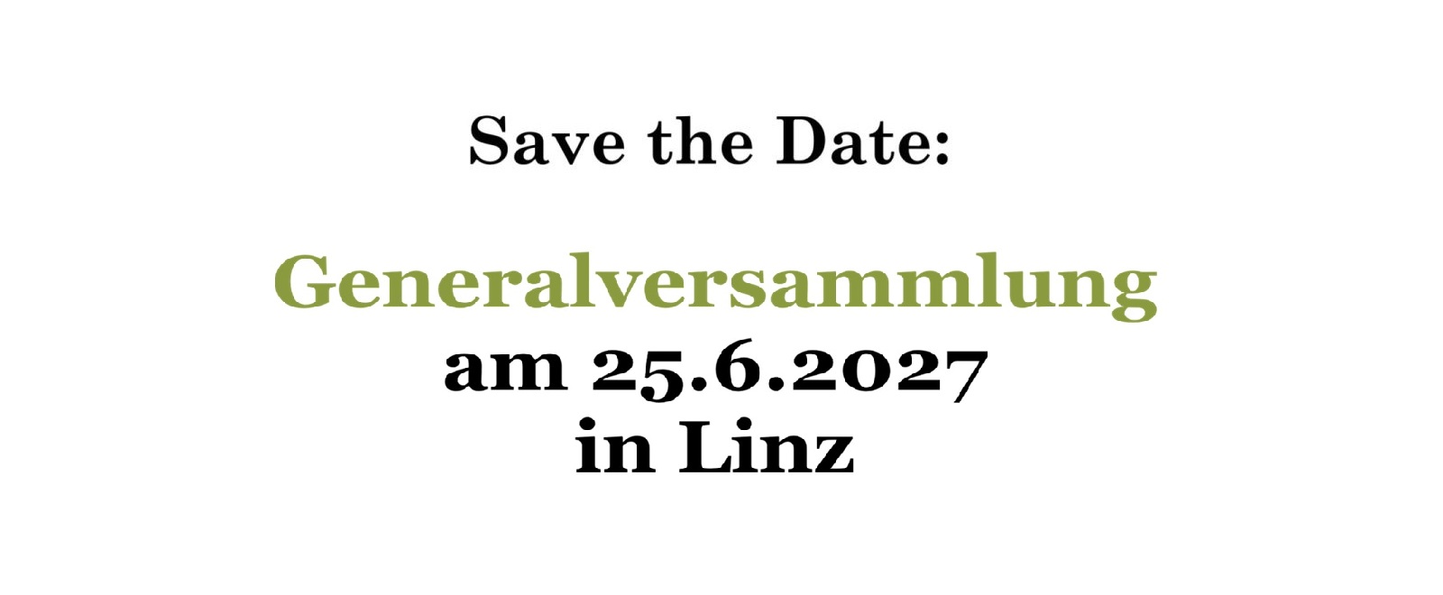 Generalversammlung 2027